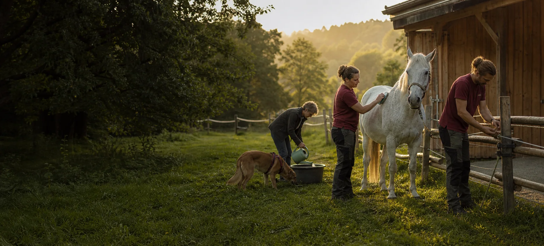 People working together to protect animals.